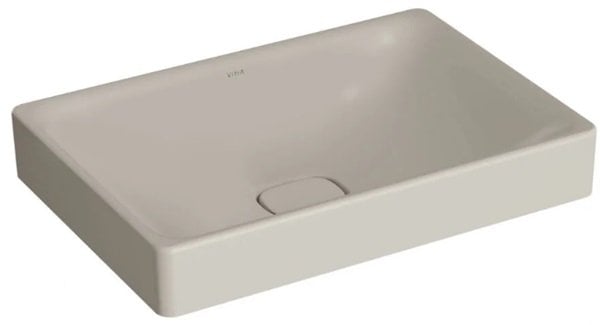 Vitra 7535B020-1398 Metropole Dikdörtgen Çanak lavabo, 60cm Mat Bej.